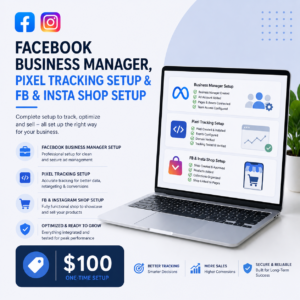 Facebook Business Manager, Pixel Tracking Setup & fb & Insta Shop Setup